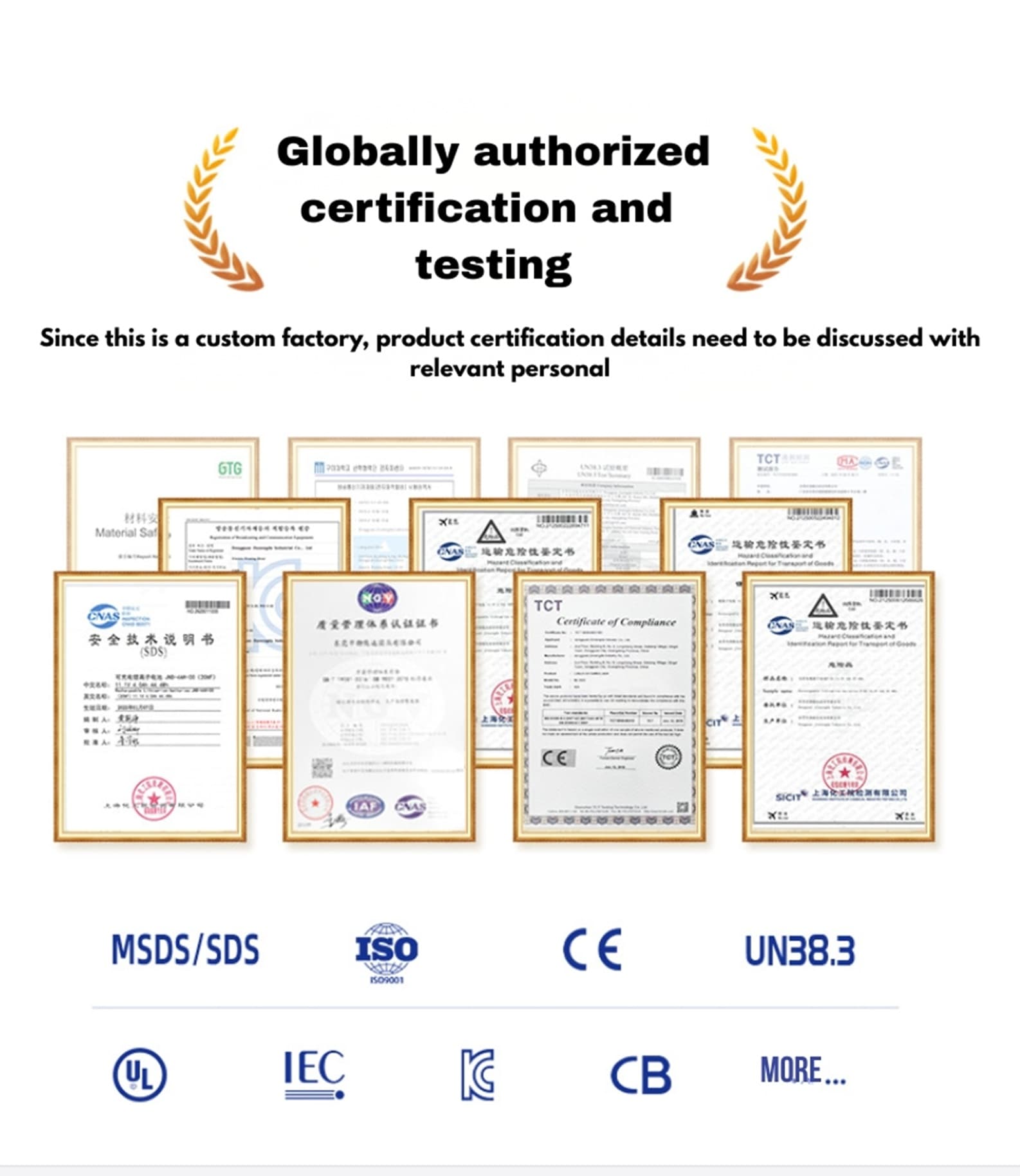 Certification display