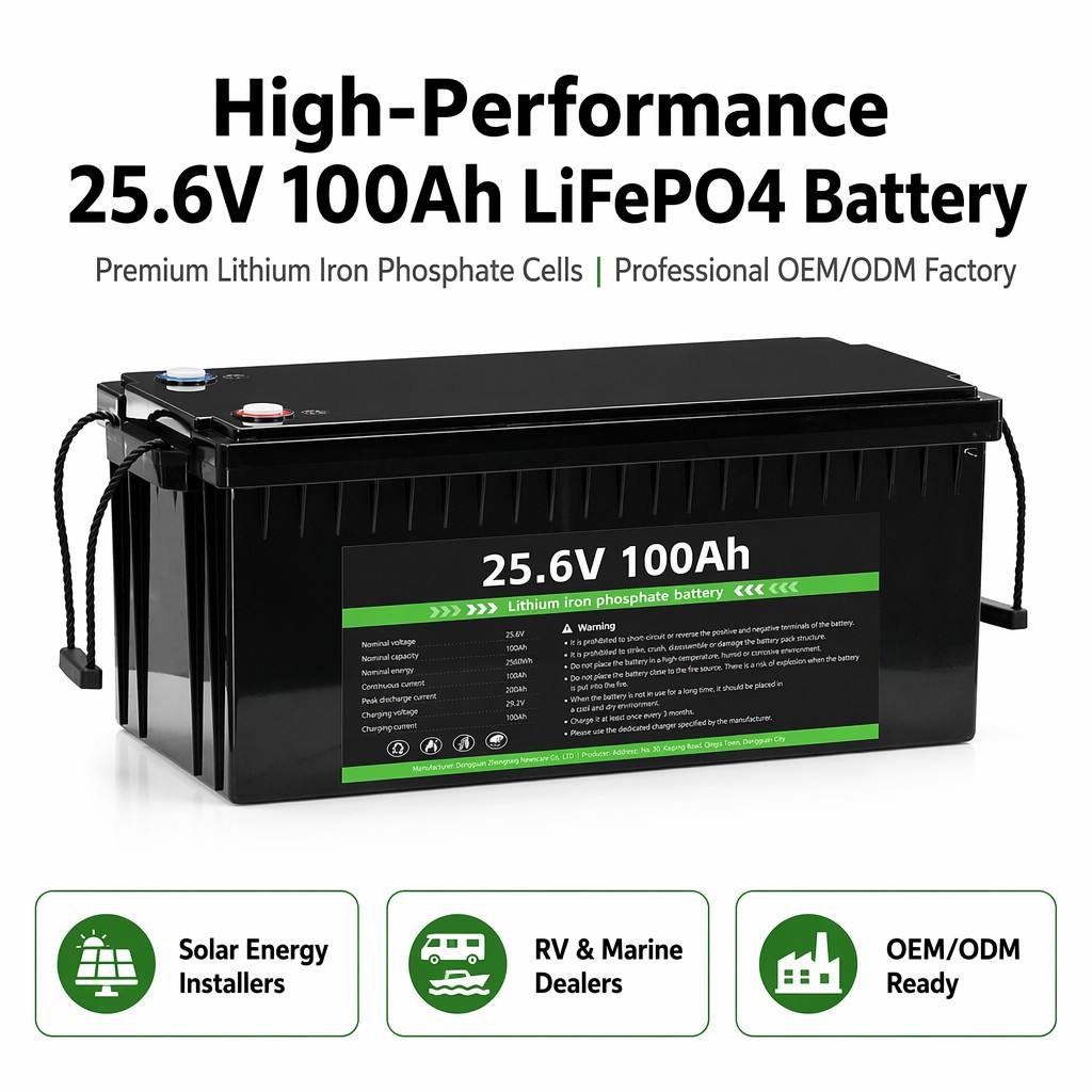 25.6V 100Ah 2